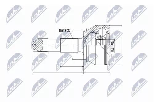 Front Left Front Right NTY Cv Joint & Boot Kit