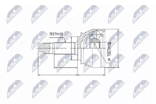 Outer NTY Cv Joint & Boot Kit