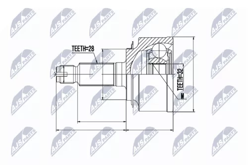Front Right Front Left NTY Cv Joint & Boot Kit