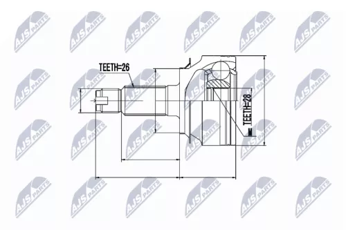 Front Left Front Right NTY Cv Joint & Boot Kit