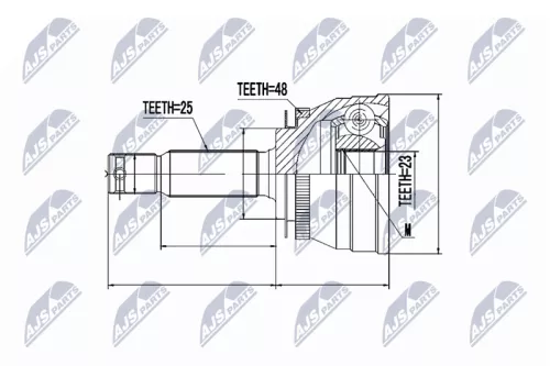 Outer NTY Cv Joint & Boot Kit