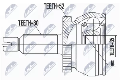 Front NTY Cv Joint & Boot Kit