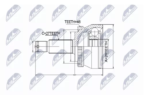 Front Left Front Right Inner NTY Cv Joint & Boot Kit