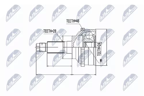 Front Right Front Left NTY Cv Joint & Boot Kit
