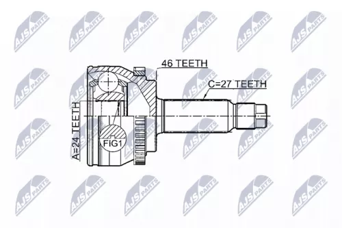 NTY NTY NPZ-KA-359 Front Left Front Right NTY Cv Joint & Boot Kit 