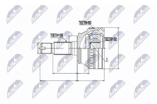 NTY NTY NPZ-LR-009 Outer Rear Front Rear Left Rear Right Front Left Front Right NTY Cv Joint & Boot Kit 
