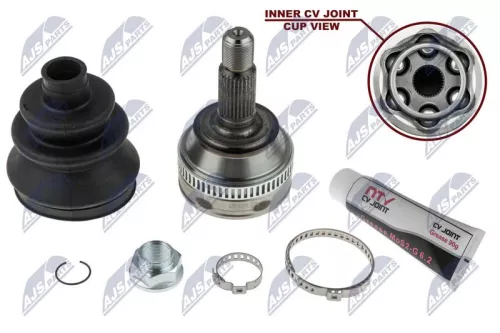 NTY NTY NPZ-LR-009 Outer Rear Front Rear Left Rear Right Front Left Front Right NTY Cv Joint & Boot Kit 