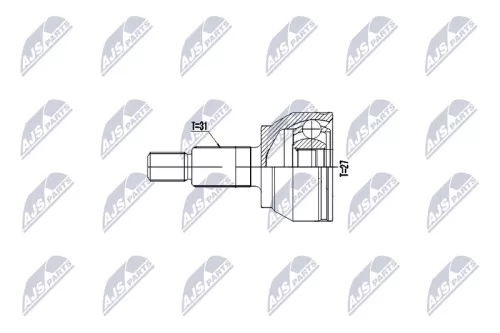 NTY NTY (NPZ-LR-019) Front both sides NTY Cv Joint & Boot Kit 