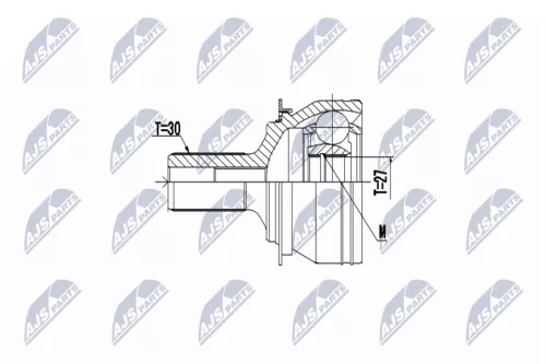 NTY NTY NPZ-ME-022 Front Right Front Left NTY Cv Joint & Boot Kit 