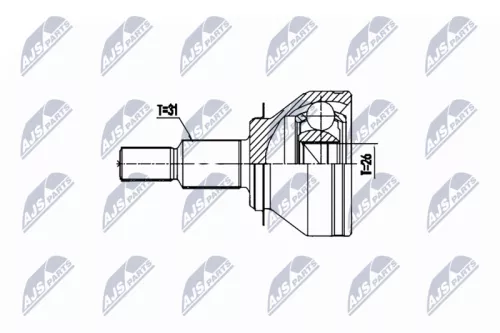 NTY NTY NPZ-MZ-059 Front Outer NTY Cv Joint & Boot Kit 