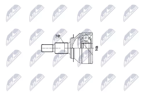 Front both sides NTY Cv Joint & Boot Kit