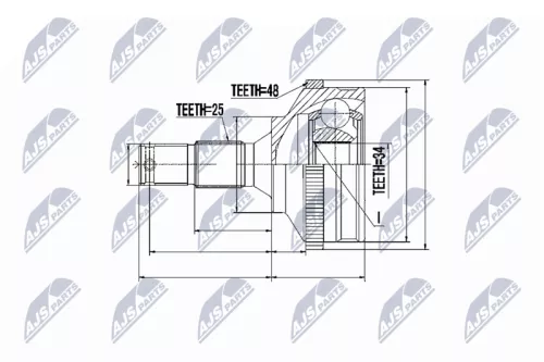 Front Right Front Left NTY Cv Joint & Boot Kit