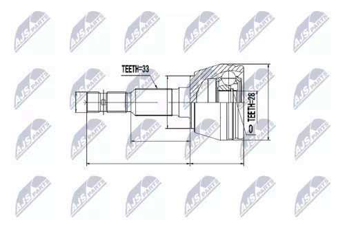 NTY NTY NPZ-PL-013 Front Right Front Left NTY Cv Joint & Boot Kit 