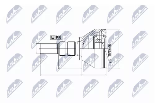Outer NTY Cv Joint & Boot Kit