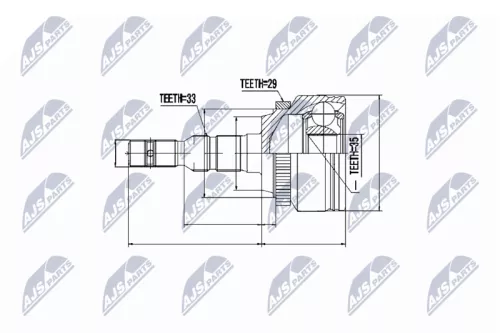 Front Right Front Left NTY Cv Joint & Boot Kit