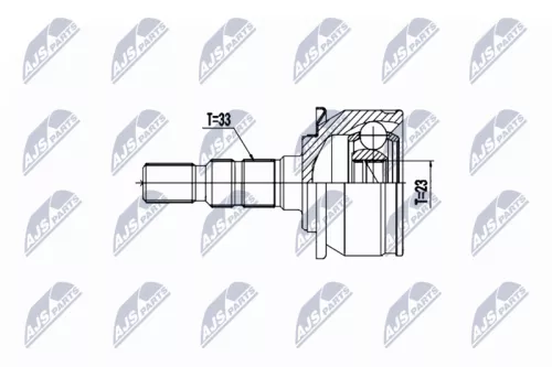 Front Outer NTY Cv Joint & Boot Kit