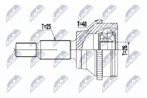 Rear NTY Cv Joint & Boot Kit
