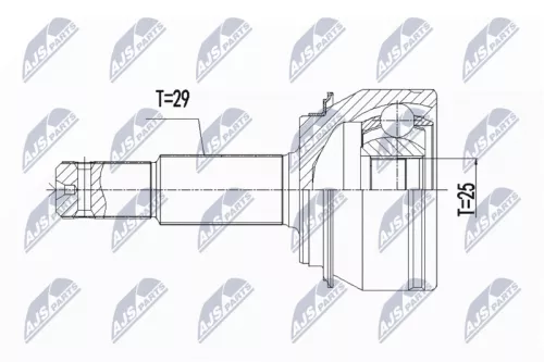 Outer NTY Cv Joint & Boot Kit