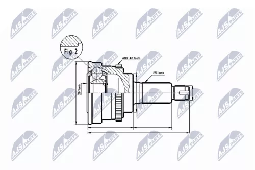 Outer NTY Cv Joint & Boot Kit