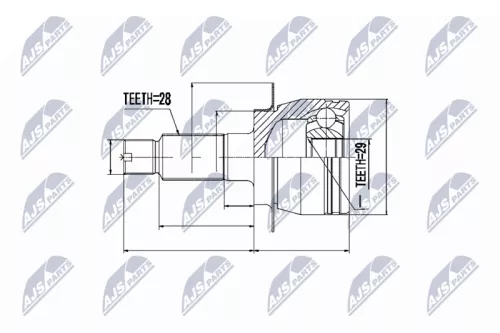 Front Left Front Right NTY Cv Joint & Boot Kit