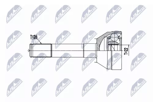 NTY NTY NPZ-SU-037 Front Outer NTY Cv Joint & Boot Kit 