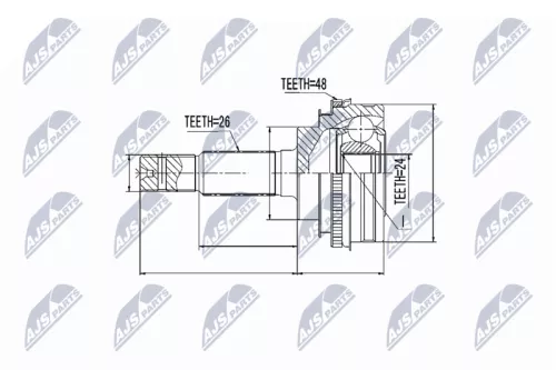 NTY NTY (NPZ-TY-001) Front Left Front Right NTY Cv Joint & Boot Kit 