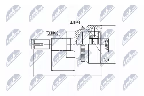 Outer Front NTY Cv Joint & Boot Kit