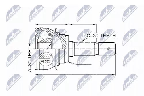 NTY NTY (NPZ-TY-020) Front Left Front Right NTY Cv Joint & Boot Kit 