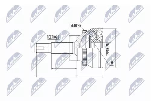 Outer NTY Cv Joint & Boot Kit