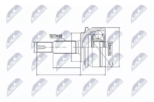 Outer Front NTY Cv Joint & Boot Kit