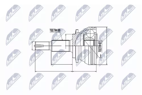 NTY NTY NPZ-TY-063 Outer NTY Cv Joint & Boot Kit 