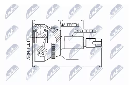 Outer Front NTY Cv Joint & Boot Kit