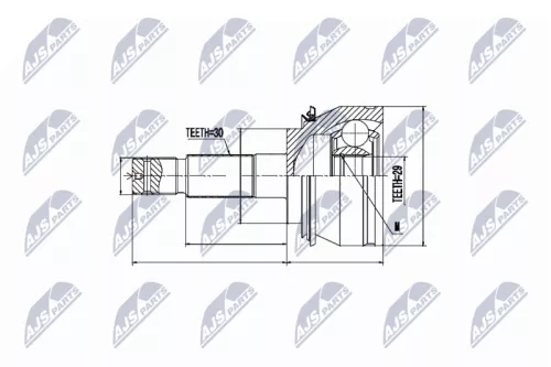 Front Left Front Right NTY Cv Joint & Boot Kit