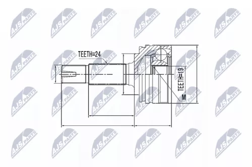 Outer NTY Cv Joint & Boot Kit