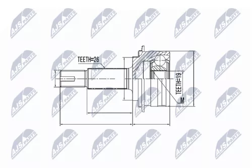 NTY NTY NPZ-TY-090 Front Left Front Right NTY Cv Joint & Boot Kit 