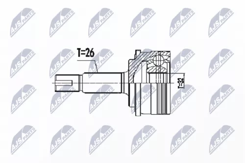 NTY NTY NPZ-TY-105 Front Left Front Right NTY Cv Joint & Boot Kit 