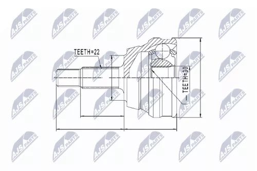 Front Left Front Right NTY Cv Joint & Boot Kit