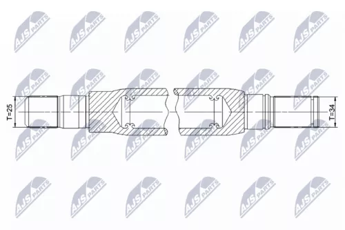 NTY NTY NWP-PL-003 NTY NWP-PL-003 Drive Shaft 