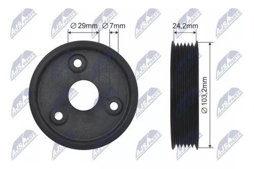 NTY NTY RKP-RE-021 Tensioner Pulley, V-belt 