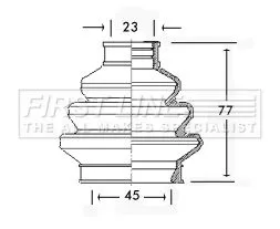  FIRST LINE Drive Shaft Cv Boot Kit