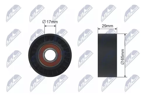 NTY NTY RNK-AR-000 Tensioner Pulley, V-ribbed belt 