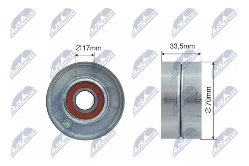 NTY NTY RNK-AR-003 Tensioner Pulley, V-ribbed belt 