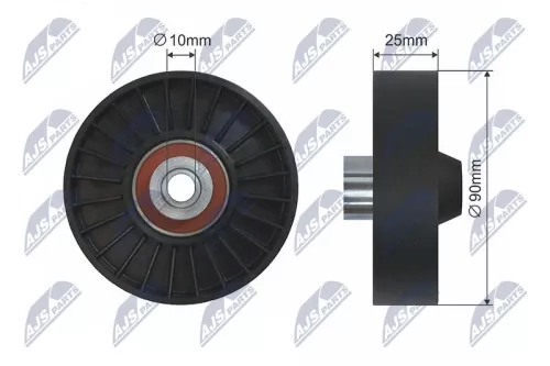 NTY NTY RNK-AR-006 Deflection/Guide Pulley, V-ribbed belt 