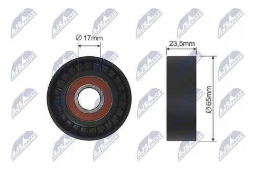 NTY NTY RNK-AR-008 Tensioner Pulley, V-ribbed belt 