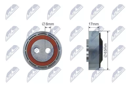 Tensioner Pulley, V-ribbed belt