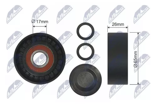 Deflection/Guide Pulley, V-ribbed belt