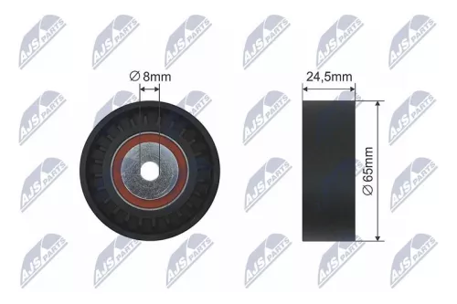 Deflection/Guide Pulley, V-ribbed belt