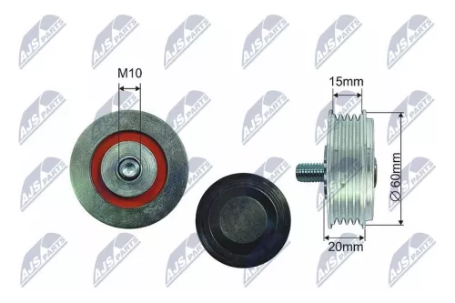 Deflection Pulley/Guide Pulley, V-belt