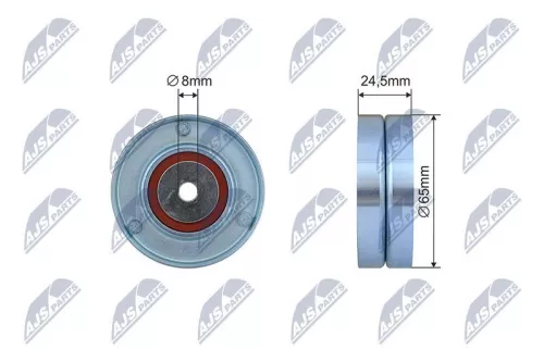 NTY NTY RNK-AU-069 Tensioner Pulley, V-ribbed belt 