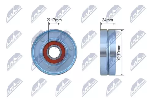 NTY NTY RNK-AU-074 Tensioner Pulley, V-ribbed belt 